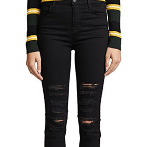 J Brand Maria Black Heart Ripped Jeans